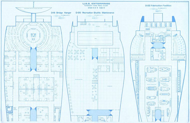 Star Trek, blueprints, spaceships, vehicles, USS Enterprise, Star Trek schematics - desktop wallpaper