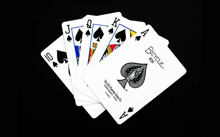 cards, spade, black background - desktop wallpaper