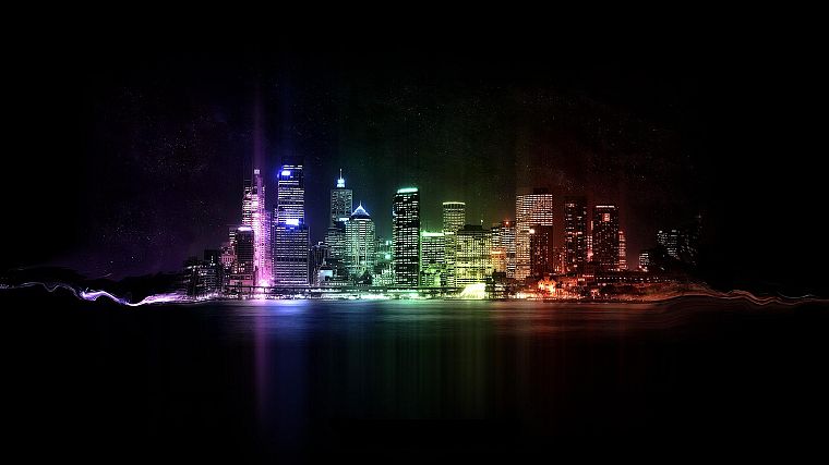 cityscapes, buildings, Rainbow City - desktop wallpaper