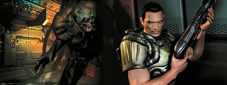 video games, Doom, Doom 3 - desktop wallpaper