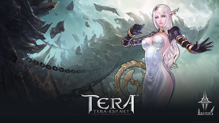 women, Tera, sorcerer, MMORPG, High Elf - desktop wallpaper