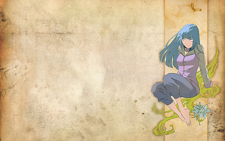 Naruto: Shippuden, blue hair, Hyuuga Hinata - desktop wallpaper