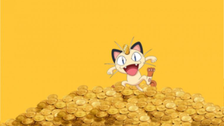 Pokemon, coins, money, Meowth - desktop wallpaper