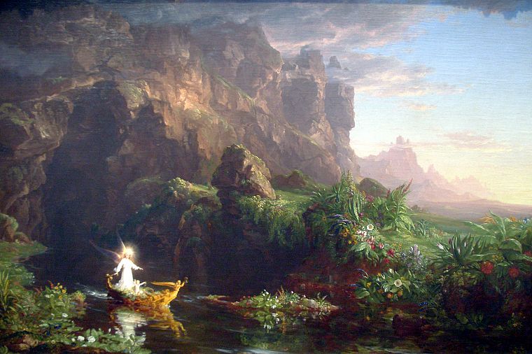 paintings, childhood, Thomas Cole, The Voyage of Life - desktop wallpaper
