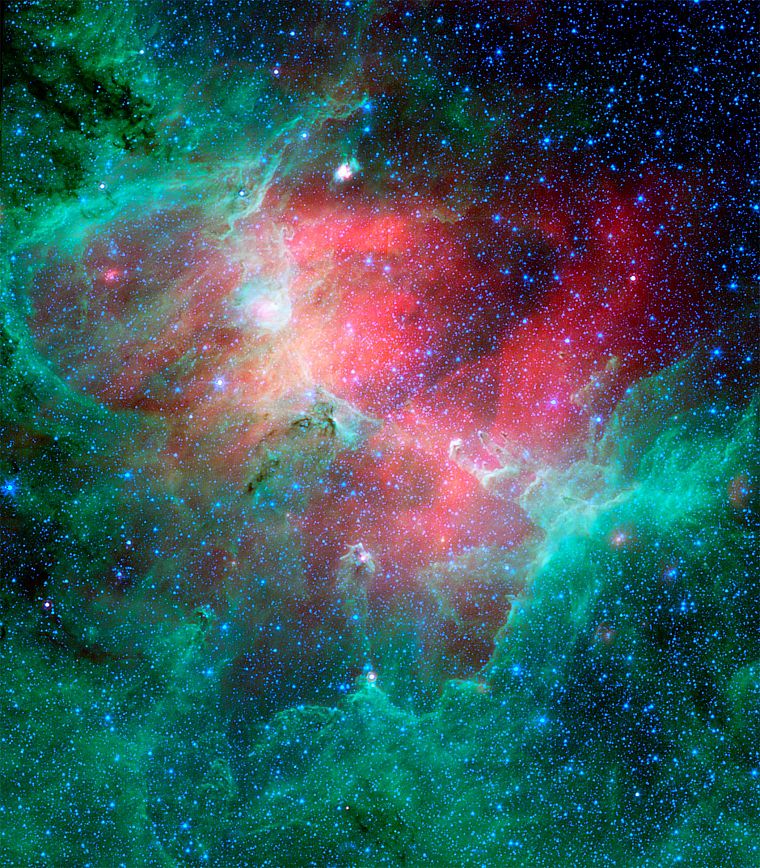 outer space, stars, nebulae, infrared, Pillars Of Creation - desktop wallpaper