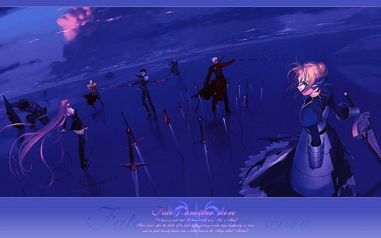 Fate/Stay Night, Gilgamesh, Type-Moon, Saber, Rider (Fate/Stay Night), Archer (Fate/Stay Night), Lancer (Fate/stay night), Fate series - desktop wallpaper