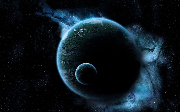 abstract, planets, space - desktop wallpaper