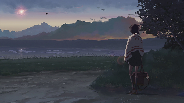 Makoto Shinkai, scenic, 5 Centimeters Per Second, artwork, anime - desktop wallpaper