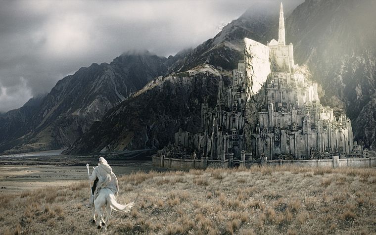 Minas Tirith, Gandalf, The Lord of the Rings, Gondor, The Return of the King - desktop wallpaper