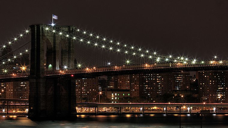 cityscapes, bridges, urban, buildings, New York City - desktop wallpaper