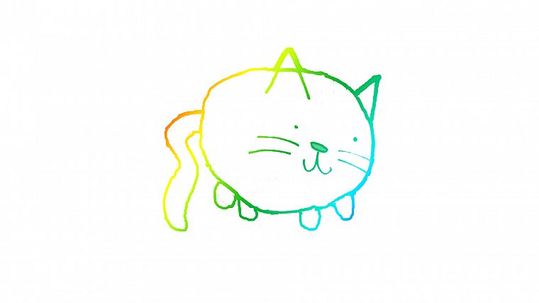 cats, drawings, white background - desktop wallpaper