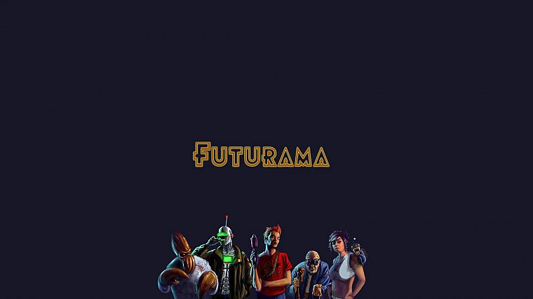 Futurama, Bender, Dr Zoidberg, alternative art, alternate, Professor Farnsworth, Turanga Leela, Philip J. Fry - desktop wallpaper