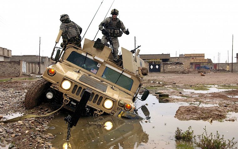 soldiers, army, military, Humvee - desktop wallpaper