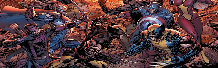 Captain America, X-Men, Wolverine - desktop wallpaper