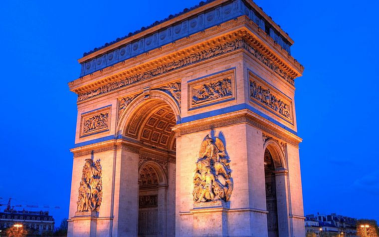 Paris, architecture, buildings, Arc De Triomphe - desktop wallpaper