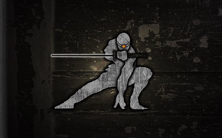 ninjas, Metal Gear Solid, black background - desktop wallpaper