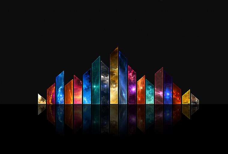 multicolor, crystals - desktop wallpaper
