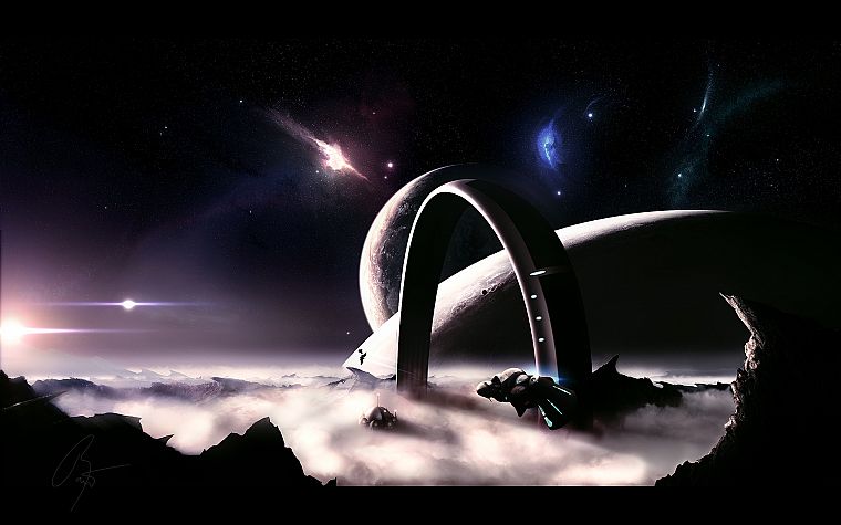stars, Space Shuttle, JoeJesus, Josef Barton - desktop wallpaper