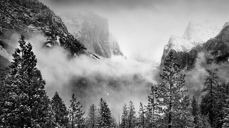 winter, storm, California, National Park, Yosemite National Park - desktop wallpaper
