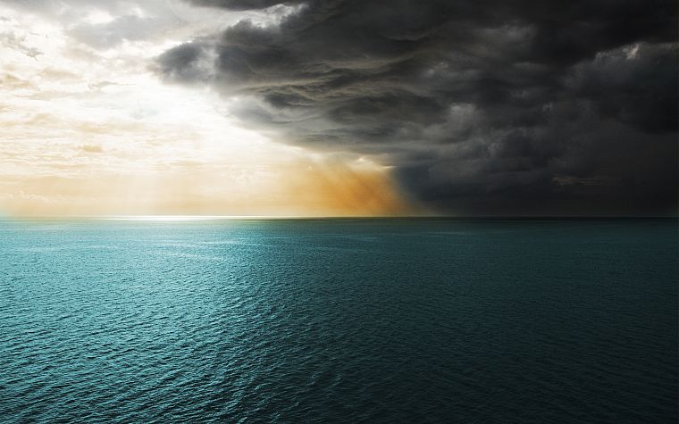 ocean, clouds - desktop wallpaper
