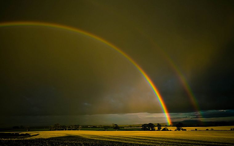landscapes, rainbows - desktop wallpaper