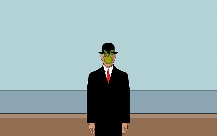 paintings, designer, Rene Magritte, Son of Man - desktop wallpaper