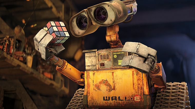 Wall-E, cubes, Rubiks Cube - desktop wallpaper