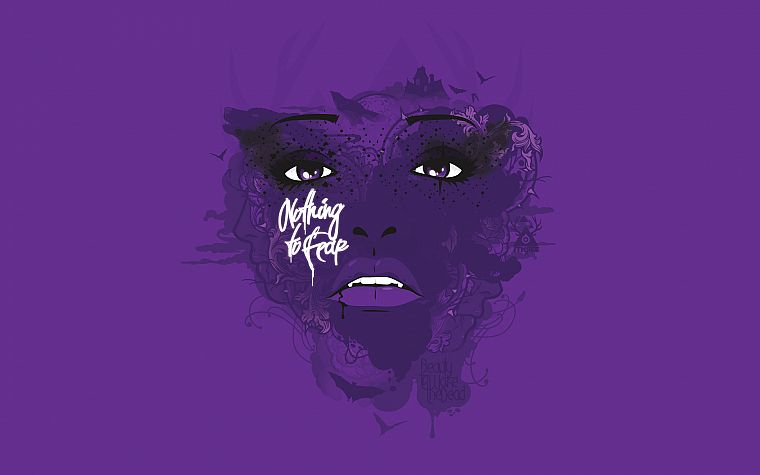 typography, faces, JThree Concepts, purple background, Jared Nickerson - desktop wallpaper