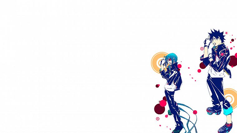 Air Gear, Minami Itsuki, simple background, Wanijima Akito, Oh! Great - desktop wallpaper