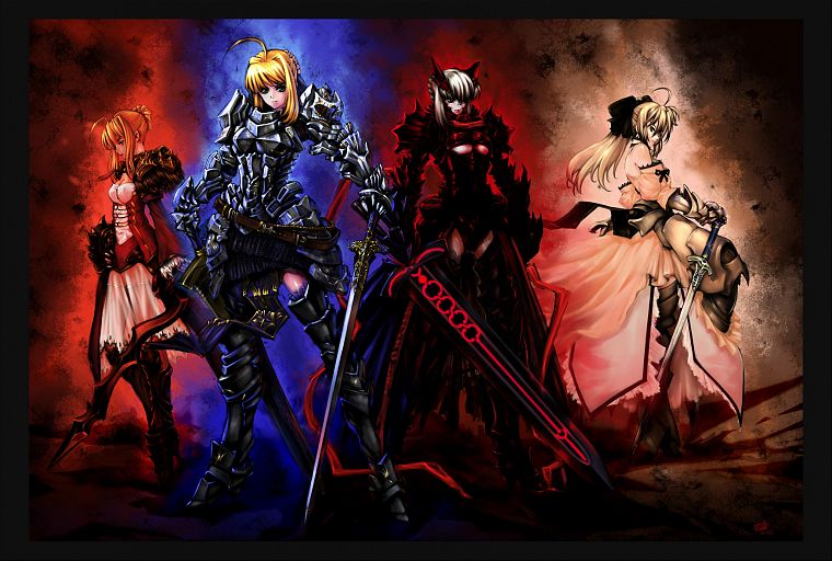 Fate/Stay Night, Fate Unlimited Codes, Saber, Saber Lily, Fate/EXTRA, Saber Alter, Saber Extra, Fate series - desktop wallpaper