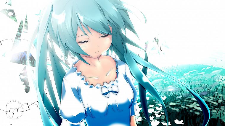 Vocaloid, Hatsune Miku, blue hair, anime girls - desktop wallpaper