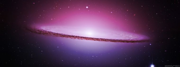 outer space, stars, galaxies, purple, sombrero galaxy - desktop wallpaper