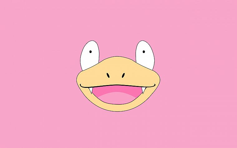 Pokemon, Slowpoke, simple background - desktop wallpaper
