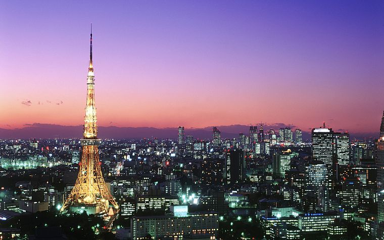 Tokyo, cityscapes, architecture, buildings, city lights - desktop wallpaper