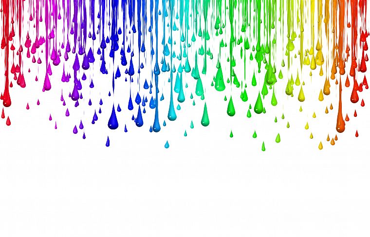 rain, white background, color spectrum - desktop wallpaper