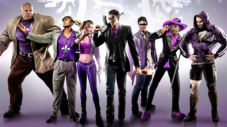 video games, purple, Saints Row: The Third, Shaundi, Gat - desktop wallpaper