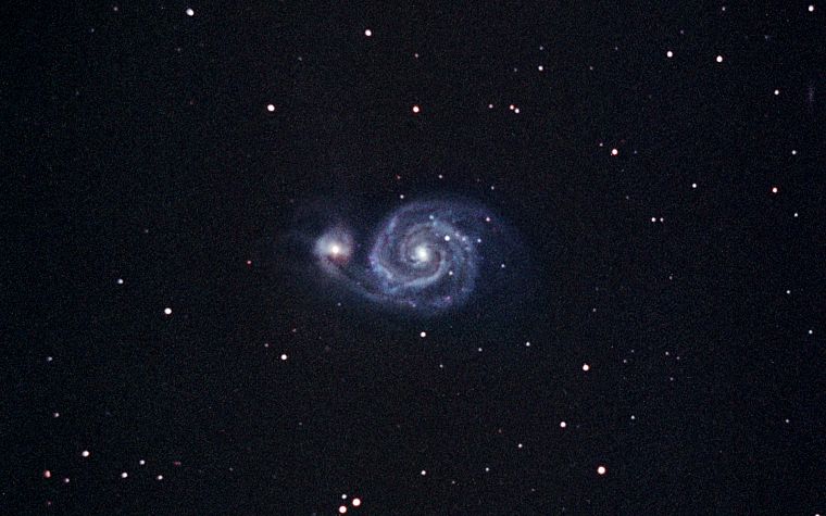 outer space, stars, galaxies, M51 Whirlpool Galaxy - desktop wallpaper