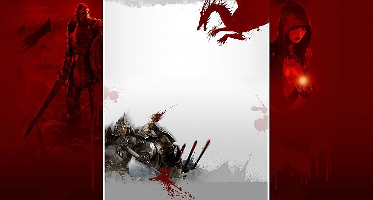 Morrigan, video games, red, Dragon Age, origins - desktop wallpaper