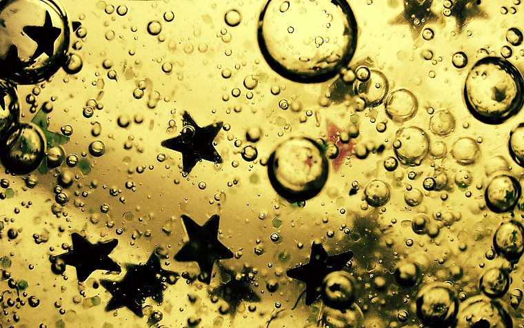water, oil, stars - desktop wallpaper