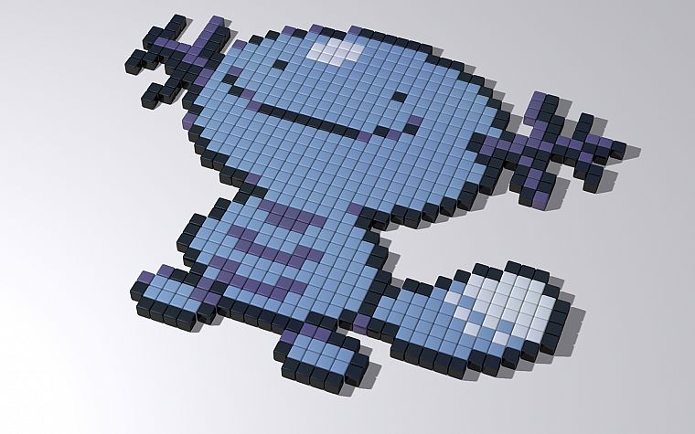 Pokemon, Wooper, 8-bit - desktop wallpaper