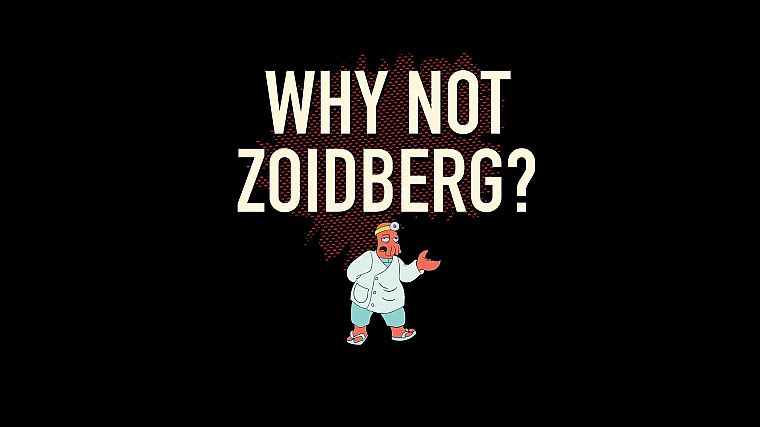 Futurama, funny, Dr Zoidberg, questions, black background - desktop wallpaper