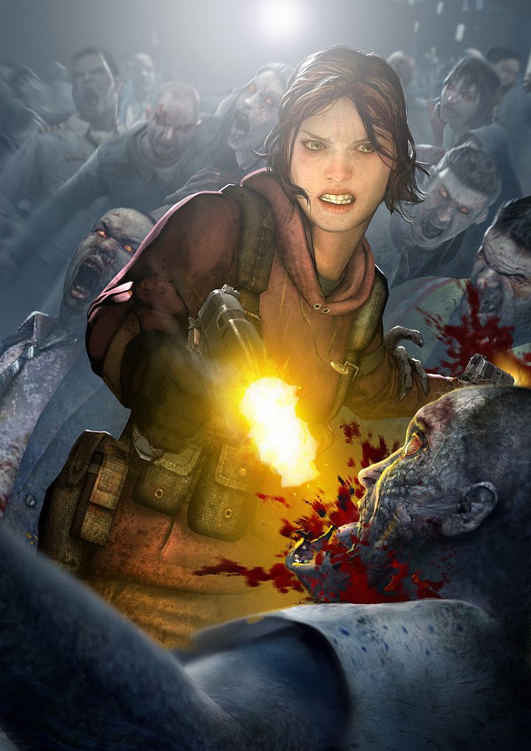 video games, Left 4 Dead, Zoey (Left4Dead) - desktop wallpaper