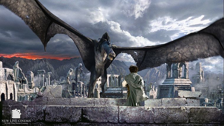 The Lord of the Rings, nazgul, Osgiliath, The Two Towers, Frodo Baggins - desktop wallpaper