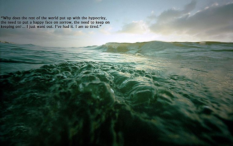 water, ocean, quotes - desktop wallpaper