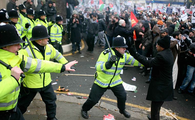 riots, police, protest - desktop wallpaper