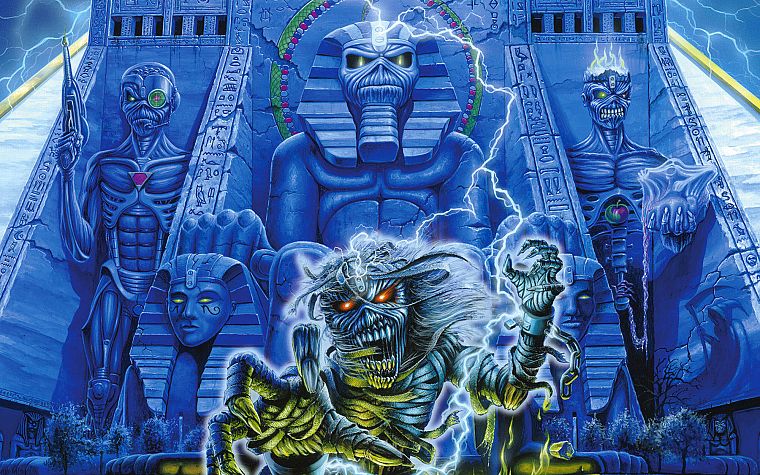Iron Maiden, Eddie the Head, Powerslave - desktop wallpaper