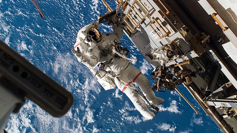 astronauts, space suits - desktop wallpaper