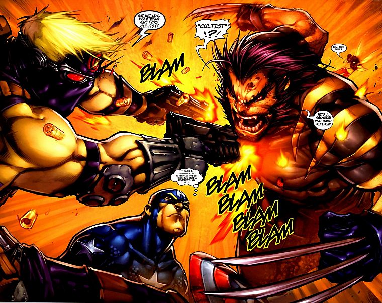 Captain America, Wolverine, Marvel Comics - desktop wallpaper