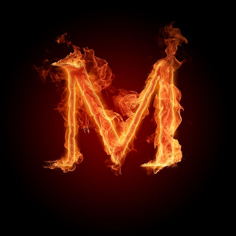 flames, fire, typography, alphabet, letters - desktop wallpaper