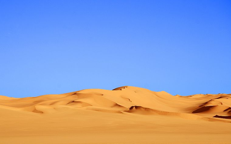 deserts, blue skies - desktop wallpaper